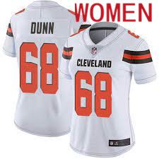 Women Cleveland Browns #68 Michael Dunn Nike White Game NFL Jerseys